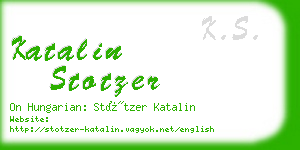 katalin stotzer business card